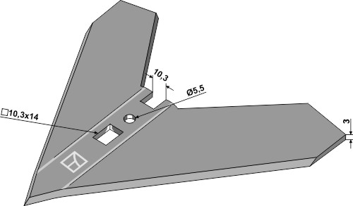 Gåsefodsskær 180mm