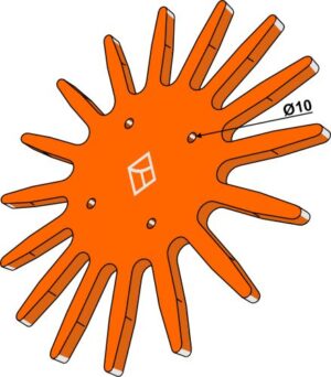 1.10.1294 Fingerstjernehjul Ø370mm