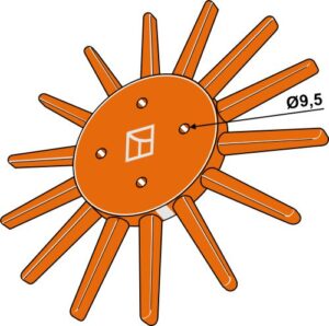 1.10.1297 Fingerstjernehjul Ø290mm