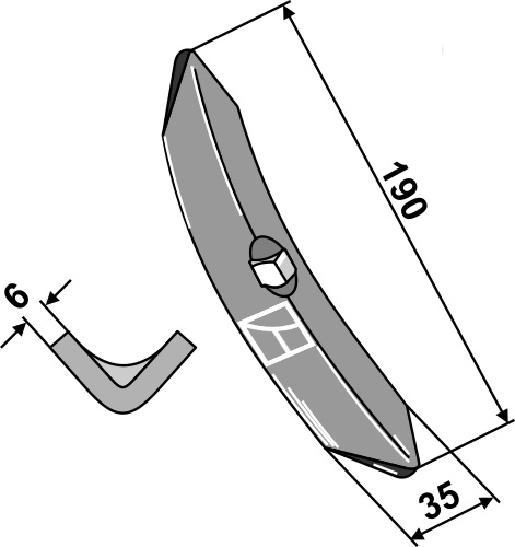 Harvespids 190x35x6mm K25