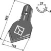 Gåsefodsskær 105x4mm - K45