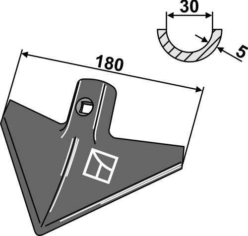 Gåsefodskær 180mm