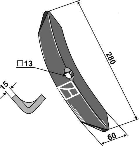 Harvespids 280x60x15mm