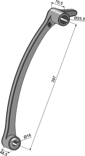 Arm for Stjernerullerenser m. kort nav