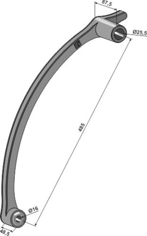 Arm for Stjernerullerenser m. langt nav