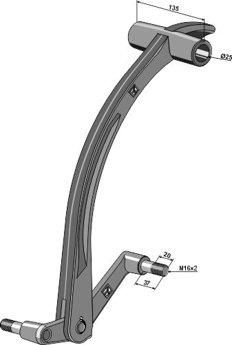 Arm for Stjernerullerenser med vippearm m. leje