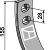 Marsk-Stig skær 155x8mm (Efterår)