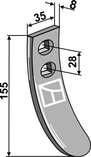 Marsk-Stig skær 155x8mm (Efterår)