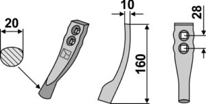 Sporløsner skær 160x10mm