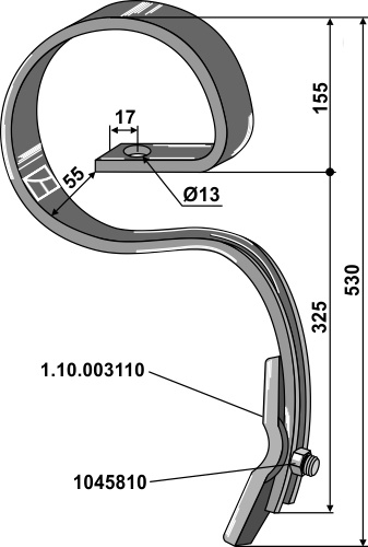Harvetand 45x10 med spids