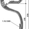 Harvetand 32 x 10 med spids