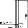 Bolt M12x1,75x130 - 8.8 m. låsemøtrik