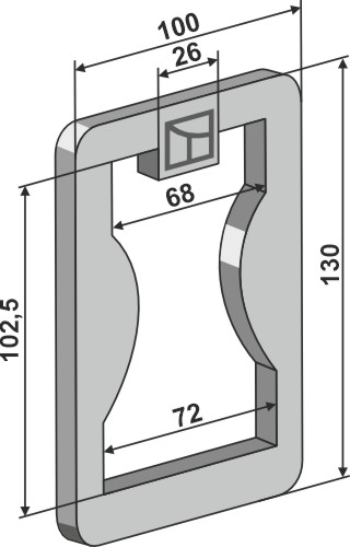 Beslag 130x8x100