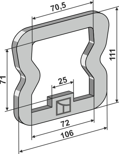 Beslag 111x6x106