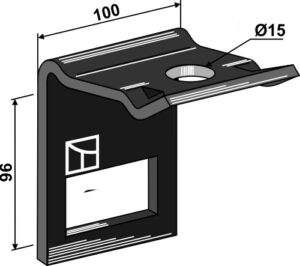 1.hh-323073 Holder til tand 70x12