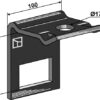 Holder til tand 70x12 & overdel 70x10