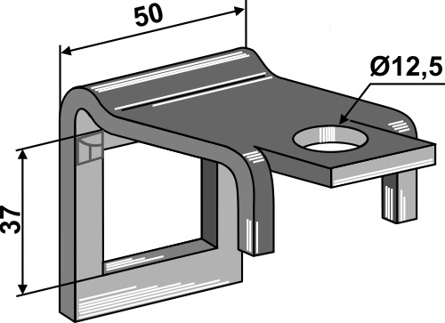 Holder til tand 32x12 & overdel 32x10