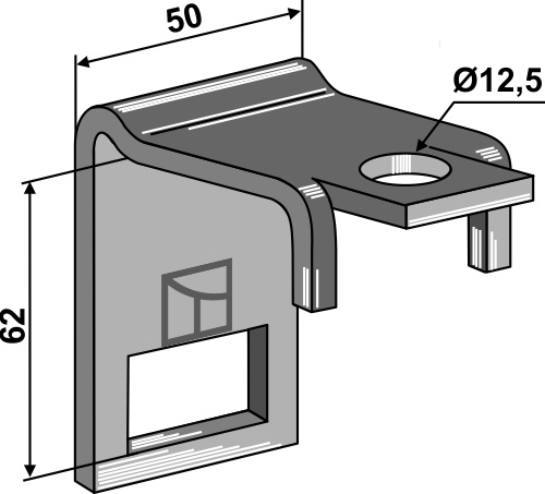 Holder til tand 32x12