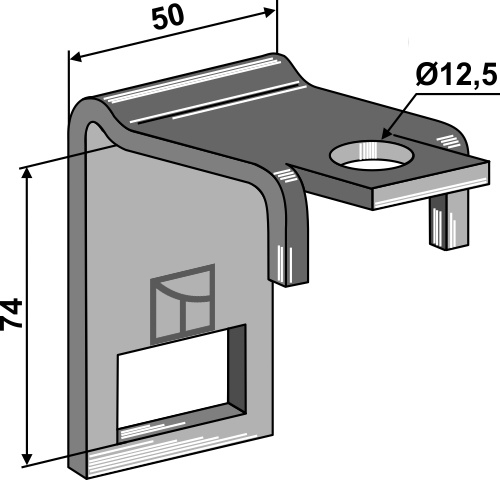 Holder til tand 32x12 & overdel 32x10
