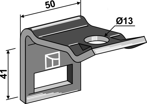 Holder til tand 32x10