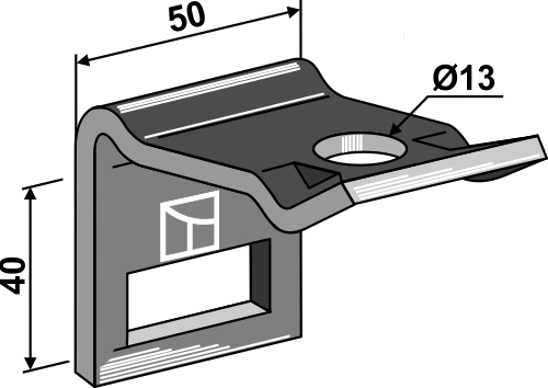 Holder til tand 32x12