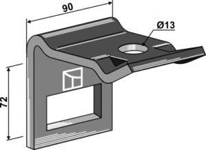 Holder til tand 65x12