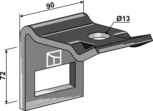 Holder til tand 65x12