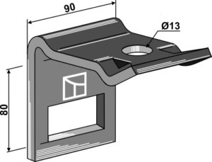 Holder til tand 65x10