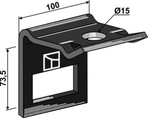 1.hh17-3202 Holder til tand 70x12
