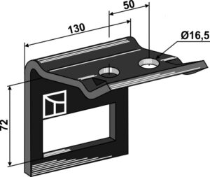 1.hh17-3342 Holder til tand 90x13