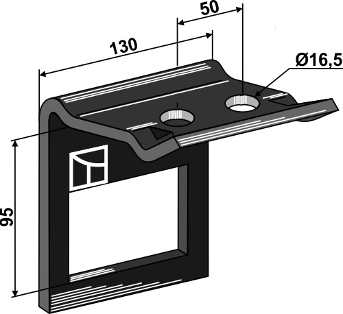 Holder til tand 90x13 & overdel 90x11