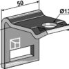 Holder til tand 32x10