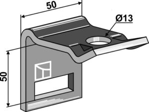 1.hh17-3413 Holder til tand 32x10