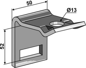 1.hh17-3415 Holder til tand 32x12