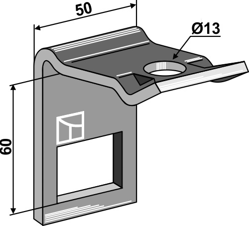 Holder til tand 32x10 & overdel 32x10