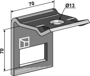 Holder til tand 45x12 & overdel 45x10