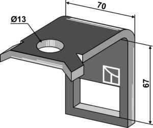 Holder til tand 45x10