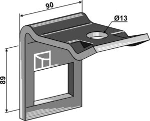 Holder til tand 60x10