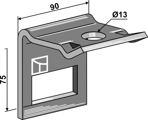 Holder til tand 60x12
