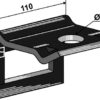 Holder til tand 80x10