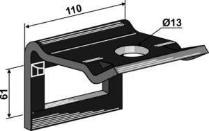 1.hh17-3960 Holder til tand 80x10