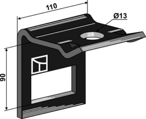 1.hh17-3969 Holder til tand 80x10