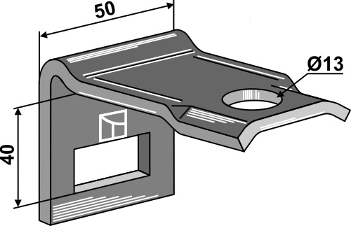 Holder til tand 32x10