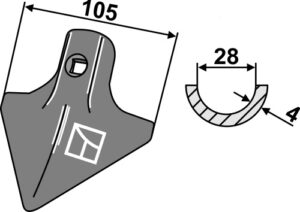 Gåsefodsskær 105 x 4