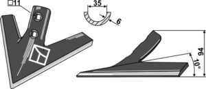 1.kh28 Gåsefodsskær 250mm