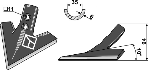 Gåsefodsskær 150mm