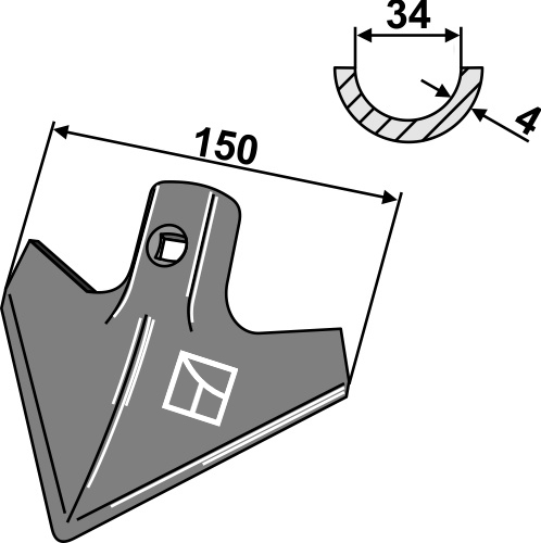 Gåsefodsskær 150 x 4