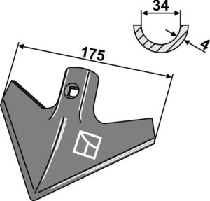 Gåsefodsskær 175 x 4