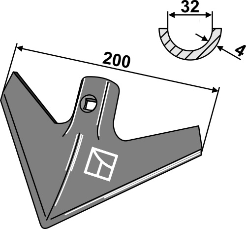 Gåsefodsskær 200 x 4