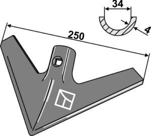 Gåsefodsskær 250 x 4